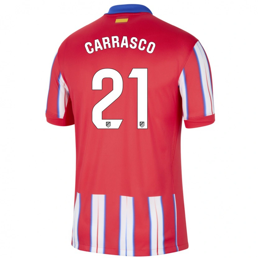 Danxen Kinder Yannick Carrasco #21 Rot Weiß Blau Heimtrikot Trikot 2024/25 T-Shirt Schweiz