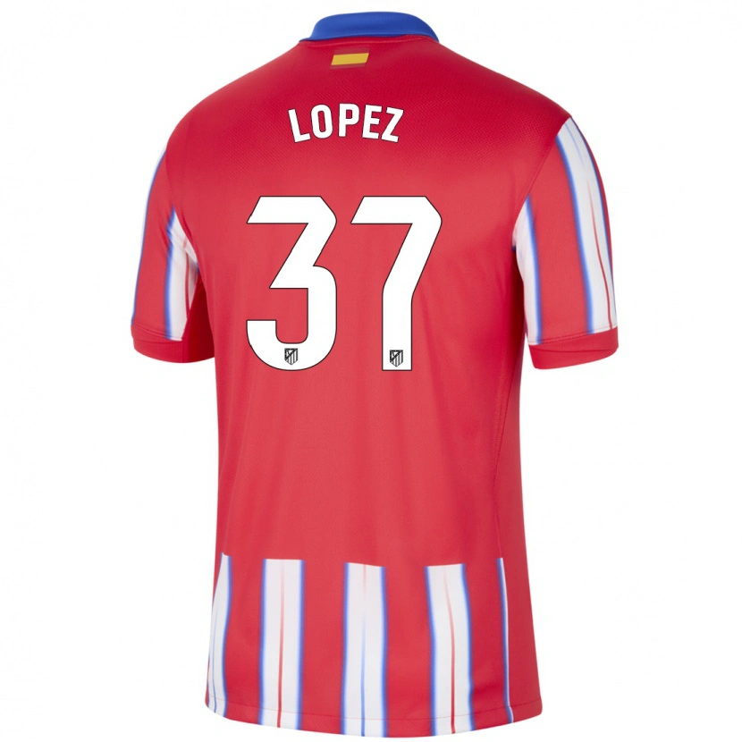 Danxen Kinder Alex Lopez #37 Rot Weiß Blau Heimtrikot Trikot 2024/25 T-Shirt Schweiz