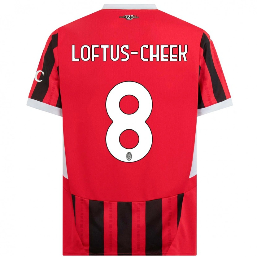 Danxen Kinder Ruben Loftus-Cheek #8 Rot Schwarz Heimtrikot Trikot 2024/25 T-Shirt Schweiz