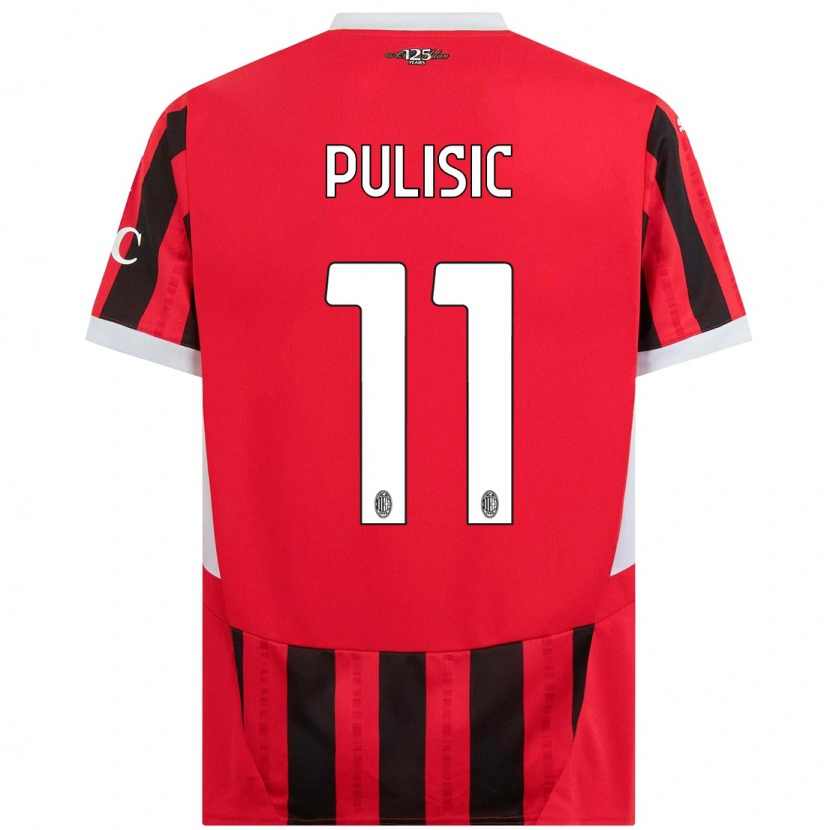 Danxen Kinder Christian Pulisic #11 Rot Schwarz Heimtrikot Trikot 2024/25 T-Shirt Schweiz