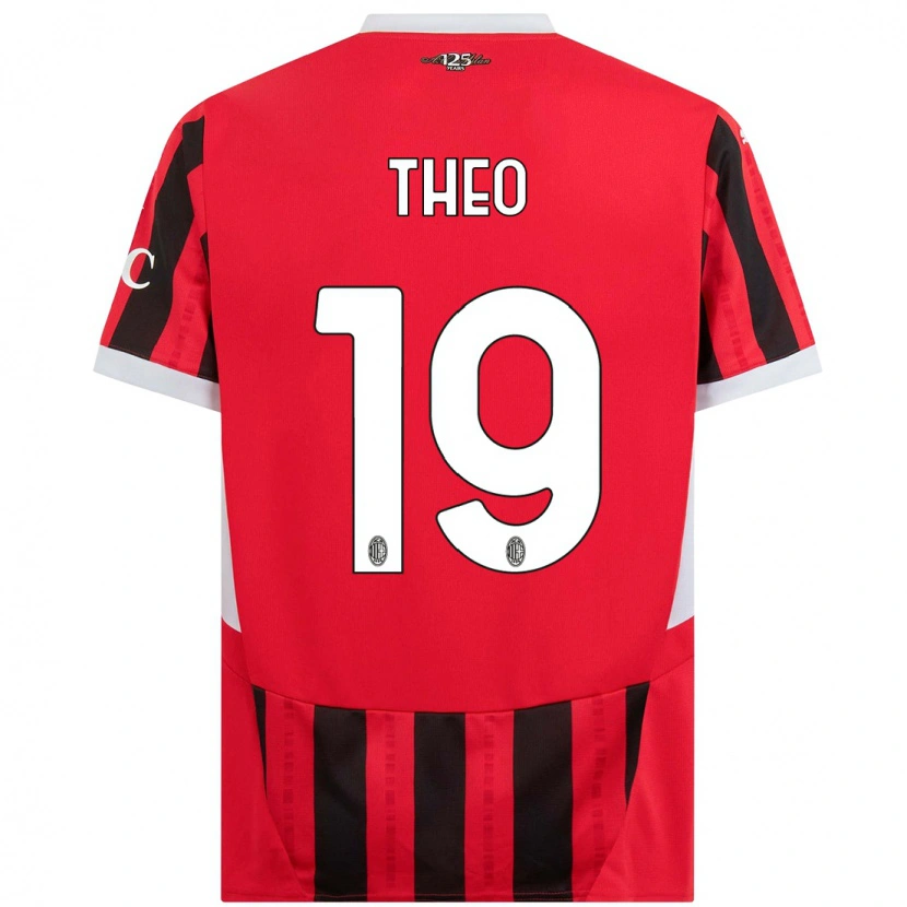 Danxen Kinder Theo Hernández #19 Rot Schwarz Heimtrikot Trikot 2024/25 T-Shirt Schweiz