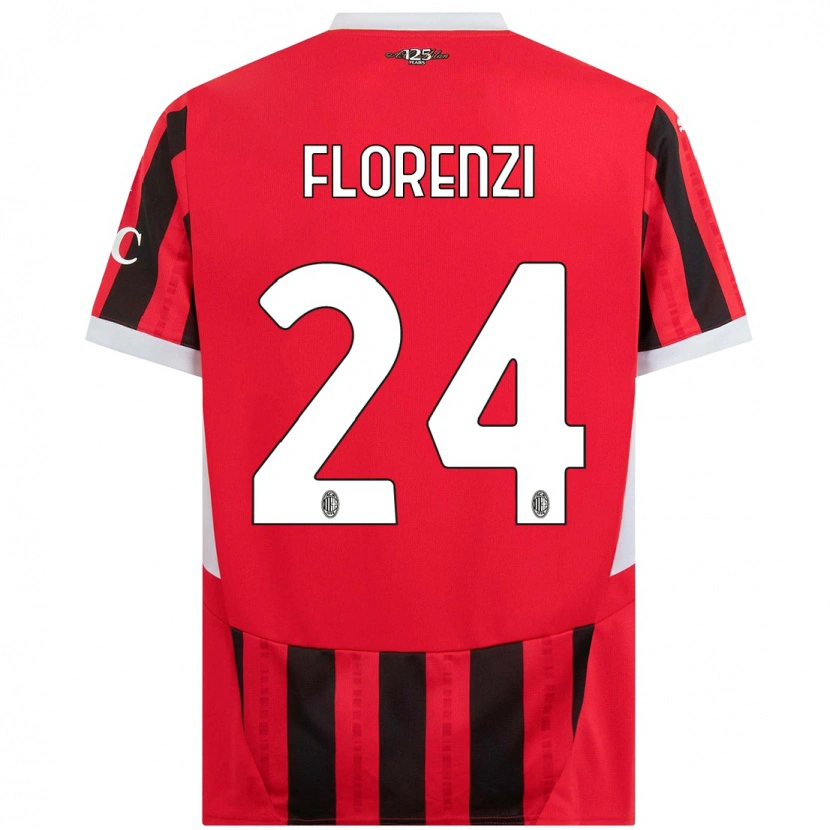 Danxen Kinder Alessandro Florenzi #24 Rot Schwarz Heimtrikot Trikot 2024/25 T-Shirt Schweiz