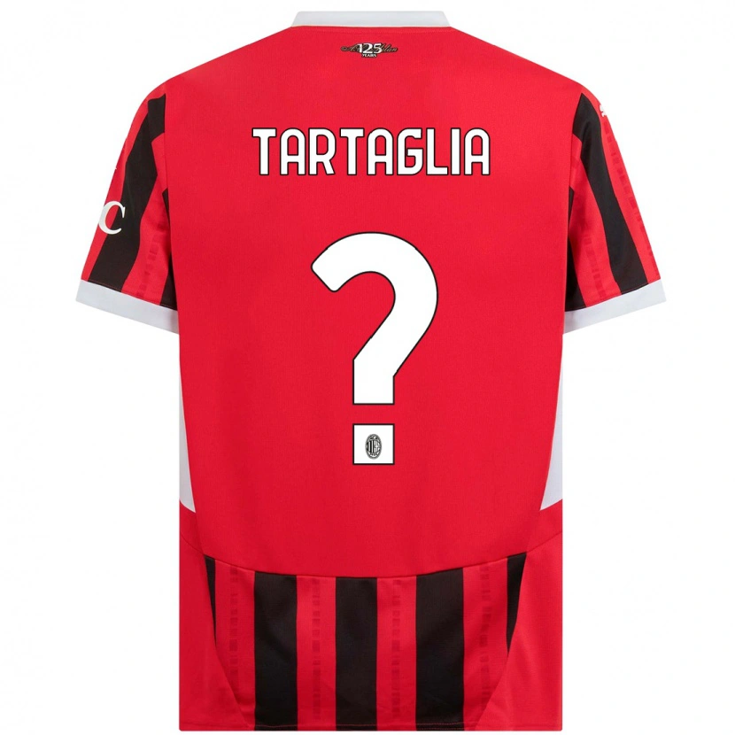 Danxen Kinder Edoardo Tartaglia #0 Rot Schwarz Heimtrikot Trikot 2024/25 T-Shirt Schweiz