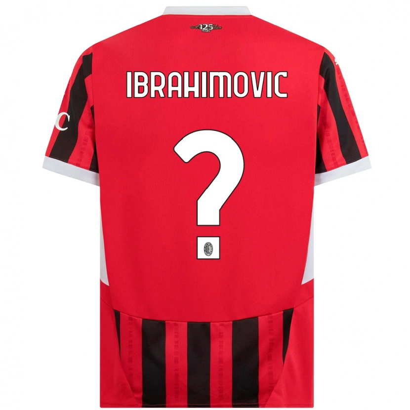 Danxen Kinder Vincent Ibrahimovic #0 Rot Schwarz Heimtrikot Trikot 2024/25 T-Shirt Schweiz