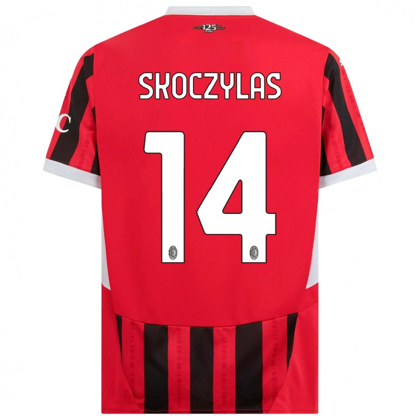 Danxen Kinder Mateusz Skoczylas #14 Rot Schwarz Heimtrikot Trikot 2024/25 T-Shirt Schweiz