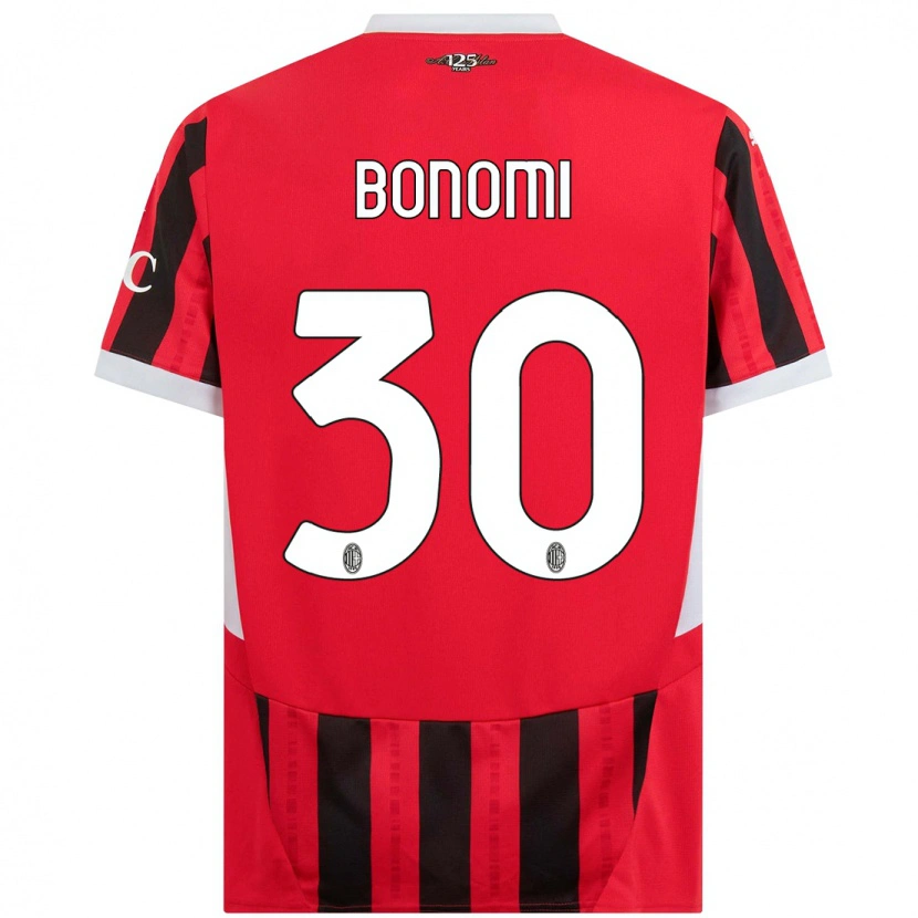 Danxen Kinder Alessandro Bonomi #30 Rot Schwarz Heimtrikot Trikot 2024/25 T-Shirt Schweiz