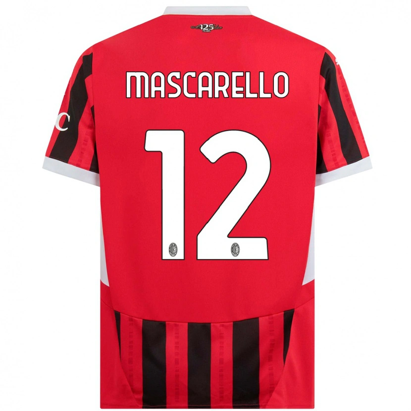 Danxen Kinder Marta Mascarello #12 Rot Schwarz Heimtrikot Trikot 2024/25 T-Shirt Schweiz