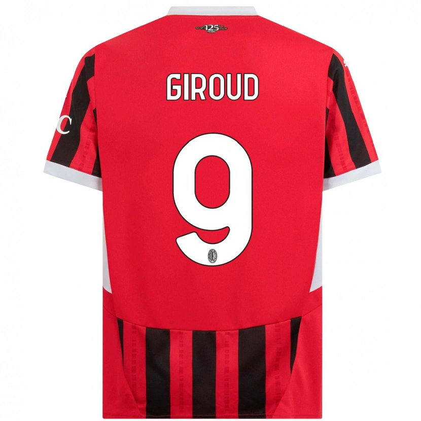 Danxen Kinder Olivier Giroud #9 Rot Schwarz Heimtrikot Trikot 2024/25 T-Shirt Schweiz