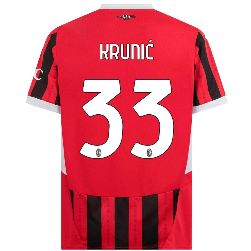 Danxen Kinder Rade Krunic #33 Rot Schwarz Heimtrikot Trikot 2024/25 T-Shirt Schweiz