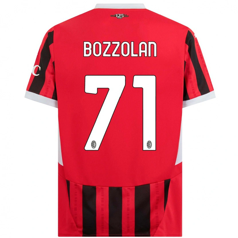 Danxen Kinder Andrea Bozzolan #71 Rot Schwarz Heimtrikot Trikot 2024/25 T-Shirt Schweiz