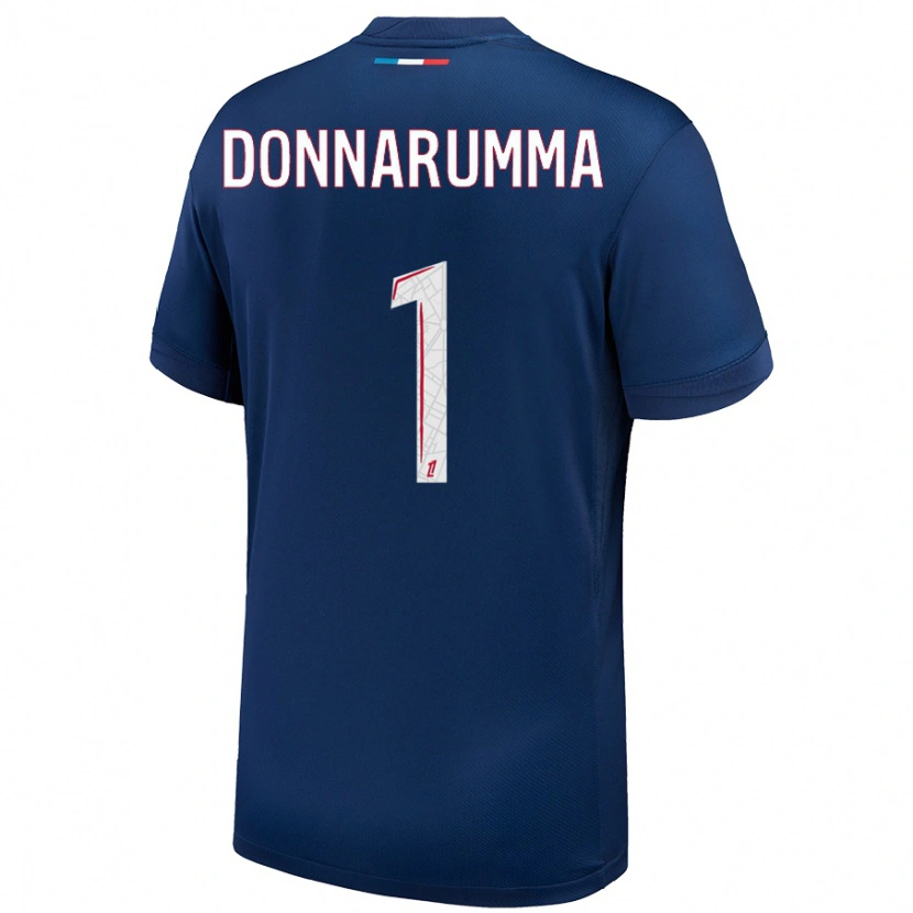 Danxen Kinder Gianluigi Donnarumma #1 Marineblau Weiß Heimtrikot Trikot 2024/25 T-Shirt Schweiz