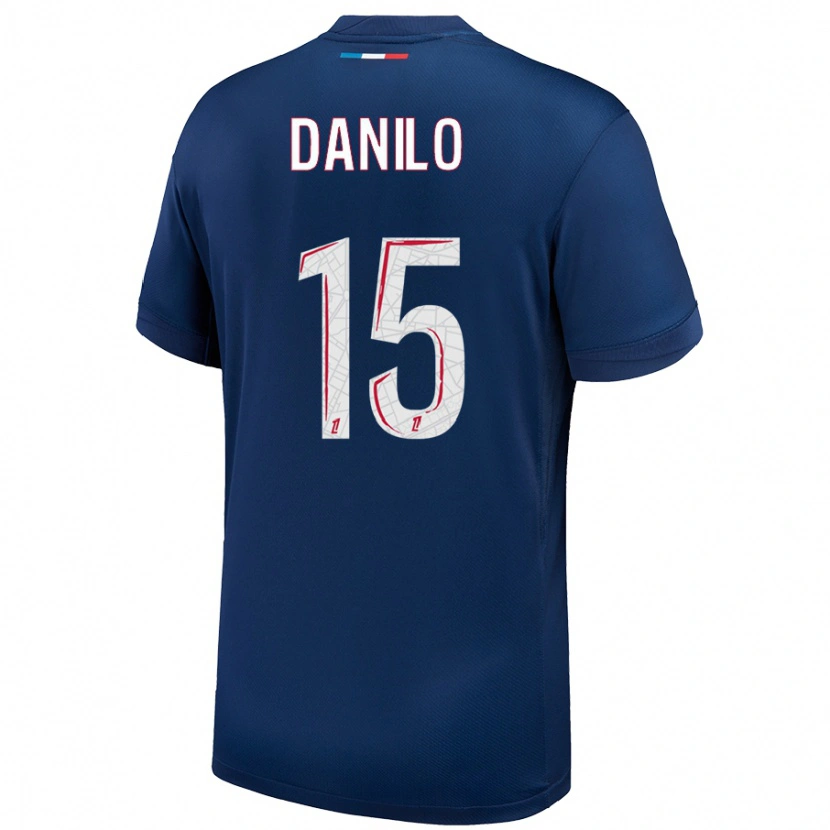 Danxen Kinder Danilo Pereira #15 Marineblau Weiß Heimtrikot Trikot 2024/25 T-Shirt Schweiz