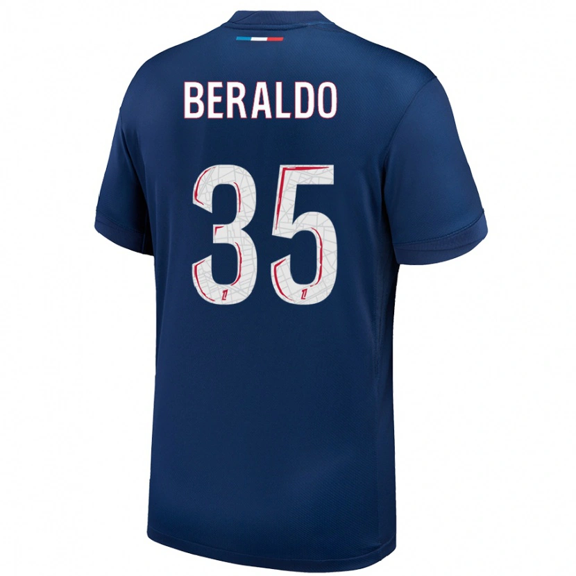 Danxen Kinder Lucas Beraldo #35 Marineblau Weiß Heimtrikot Trikot 2024/25 T-Shirt Schweiz