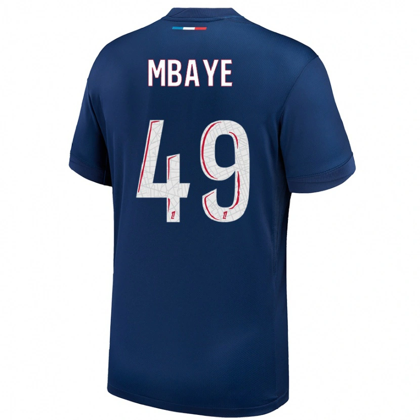 Danxen Kinder Ibrahim Mbaye #49 Marineblau Weiß Heimtrikot Trikot 2024/25 T-Shirt Schweiz