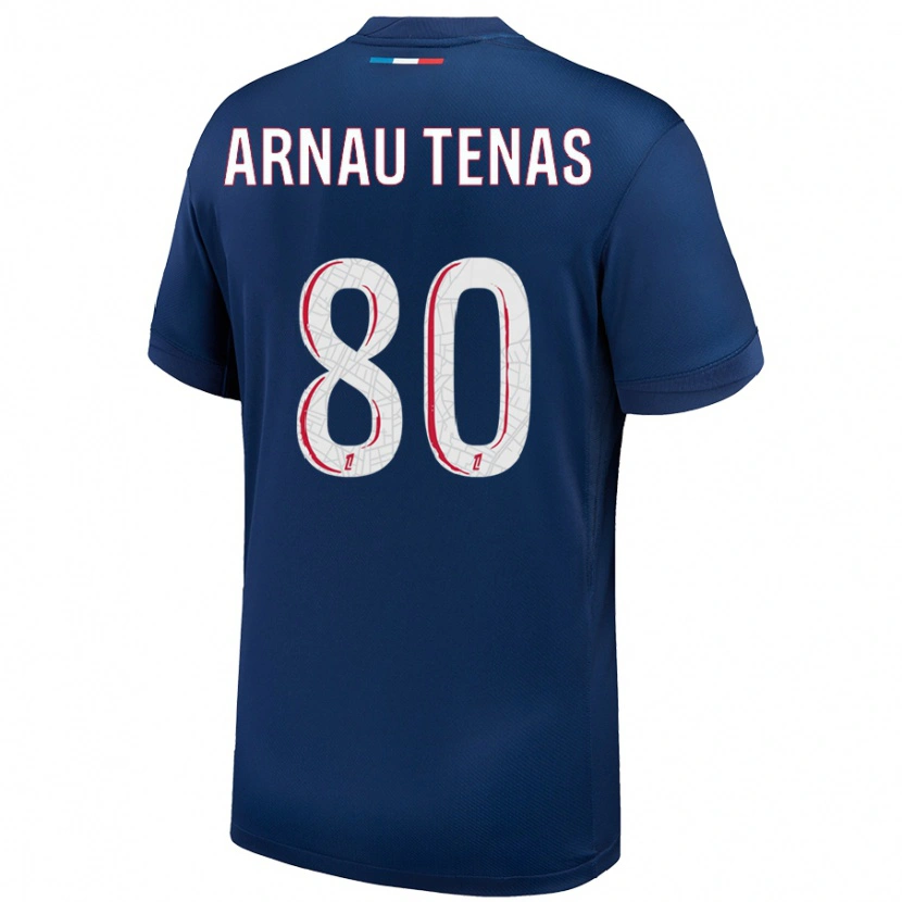 Danxen Kinder Arnau Tenas #80 Marineblau Weiß Heimtrikot Trikot 2024/25 T-Shirt Schweiz