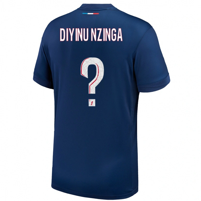 Danxen Kinder Vainqueur Diyinu Nzinga #0 Marineblau Weiß Heimtrikot Trikot 2024/25 T-Shirt Schweiz