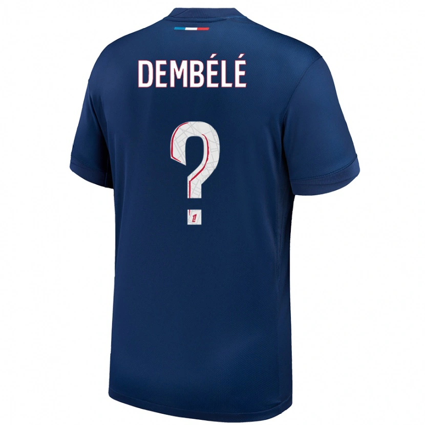 Danxen Kinder Omar Dembélé #0 Marineblau Weiß Heimtrikot Trikot 2024/25 T-Shirt Schweiz