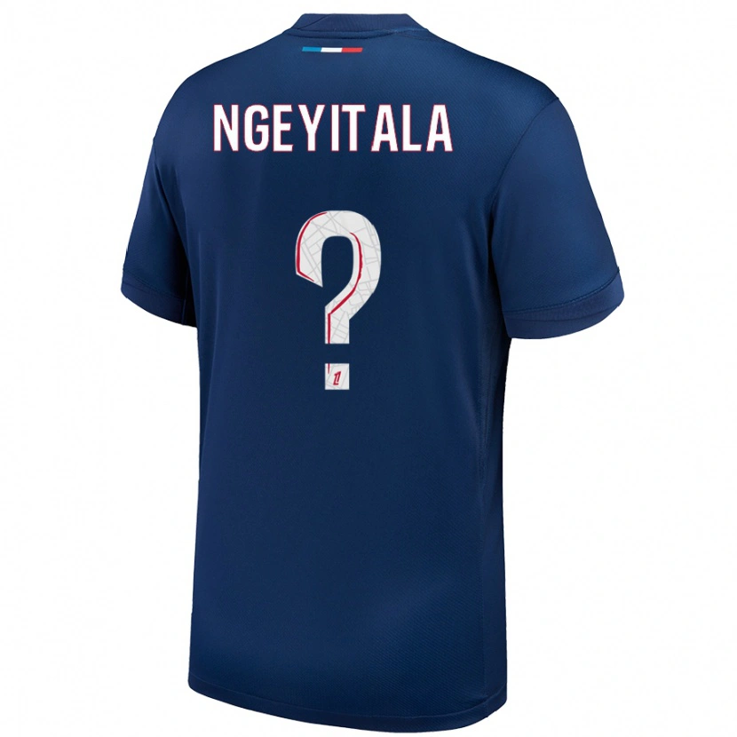 Danxen Kinder Aurélien Ngeyitala #0 Marineblau Weiß Heimtrikot Trikot 2024/25 T-Shirt Schweiz