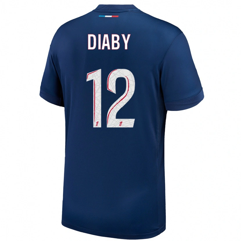 Danxen Kinder Ibrahima Diaby #12 Marineblau Weiß Heimtrikot Trikot 2024/25 T-Shirt Schweiz