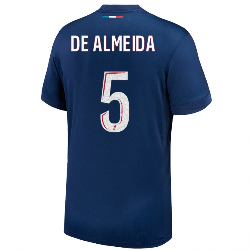 Danxen Kinder Élisa De Almeida #5 Marineblau Weiß Heimtrikot Trikot 2024/25 T-Shirt Schweiz