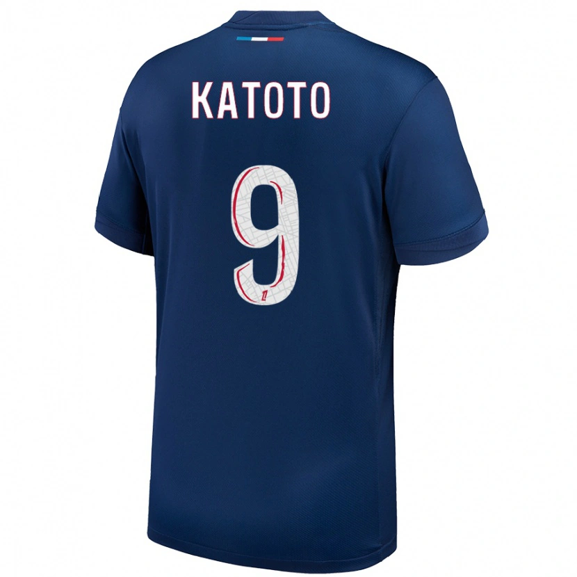 Danxen Kinder Marie-Antoinette Katoto #9 Marineblau Weiß Heimtrikot Trikot 2024/25 T-Shirt Schweiz