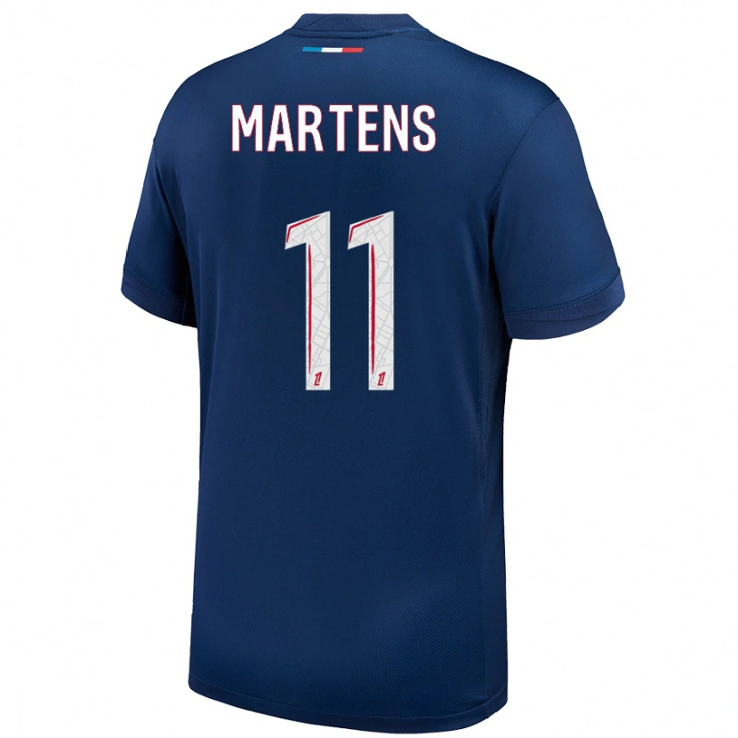 Danxen Kinder Lieke Martens #11 Marineblau Weiß Heimtrikot Trikot 2024/25 T-Shirt Schweiz