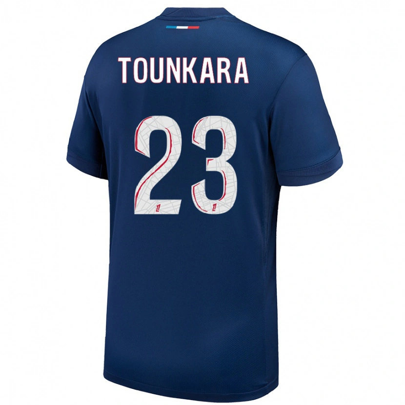 Danxen Kinder Aïssatou Tounkara #23 Marineblau Weiß Heimtrikot Trikot 2024/25 T-Shirt Schweiz