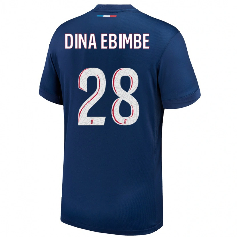 Danxen Kinder Eric Junior Dina Ebimbe #28 Marineblau Weiß Heimtrikot Trikot 2024/25 T-Shirt Schweiz