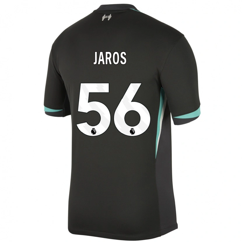 Danxen Kinder Vitezslav Jaros #56 Schwarz Anthrazitweiß Auswärtstrikot Trikot 2024/25 T-Shirt Schweiz