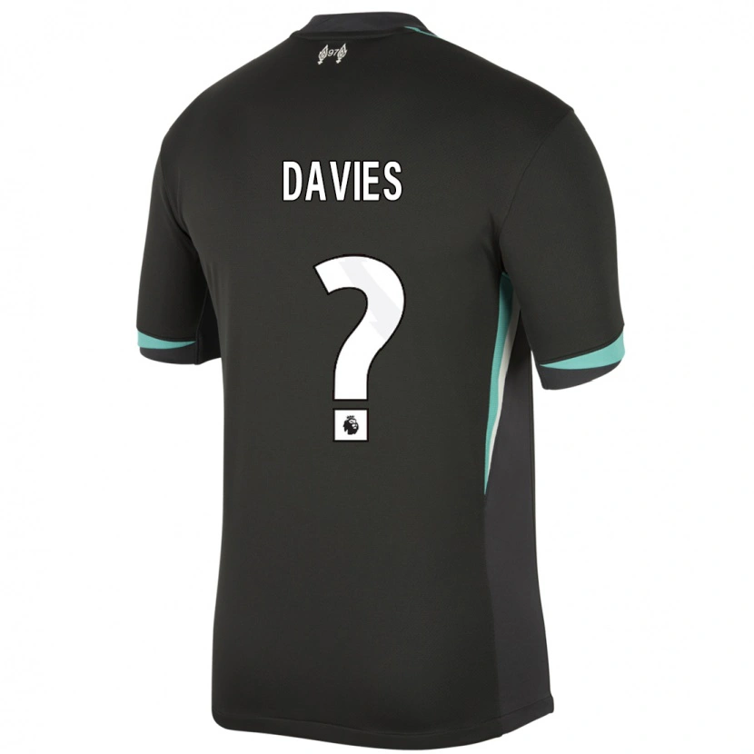 Danxen Kinder Harvey Davies #0 Schwarz Anthrazitweiß Auswärtstrikot Trikot 2024/25 T-Shirt Schweiz