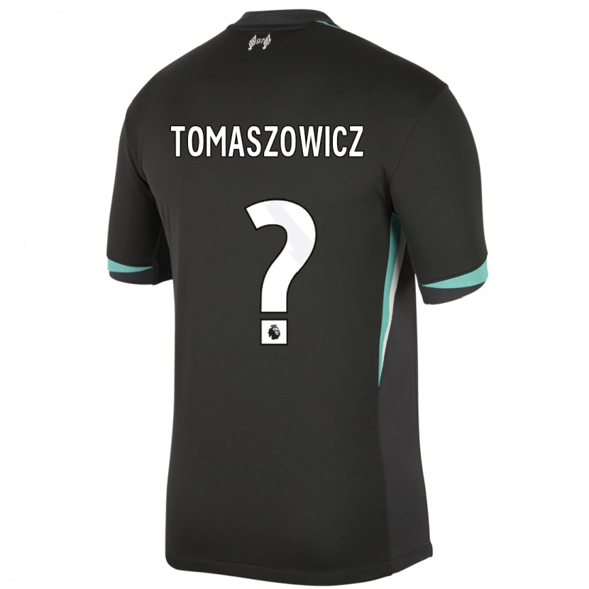 Danxen Kinder Aiden Tomaszowicz #0 Schwarz Anthrazitweiß Auswärtstrikot Trikot 2024/25 T-Shirt Schweiz