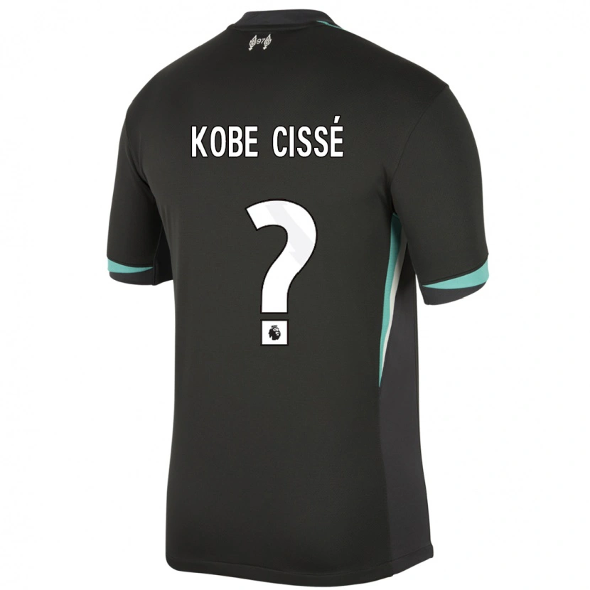 Danxen Kinder Prince Kobe Cissé #0 Schwarz Anthrazitweiß Auswärtstrikot Trikot 2024/25 T-Shirt Schweiz