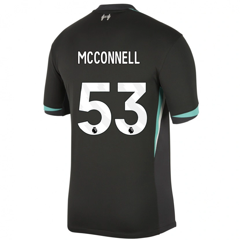 Danxen Kinder James Mcconnell #53 Schwarz Anthrazitweiß Auswärtstrikot Trikot 2024/25 T-Shirt Schweiz