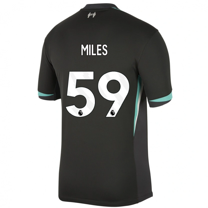 Danxen Kinder Terence Miles #59 Schwarz Anthrazitweiß Auswärtstrikot Trikot 2024/25 T-Shirt Schweiz