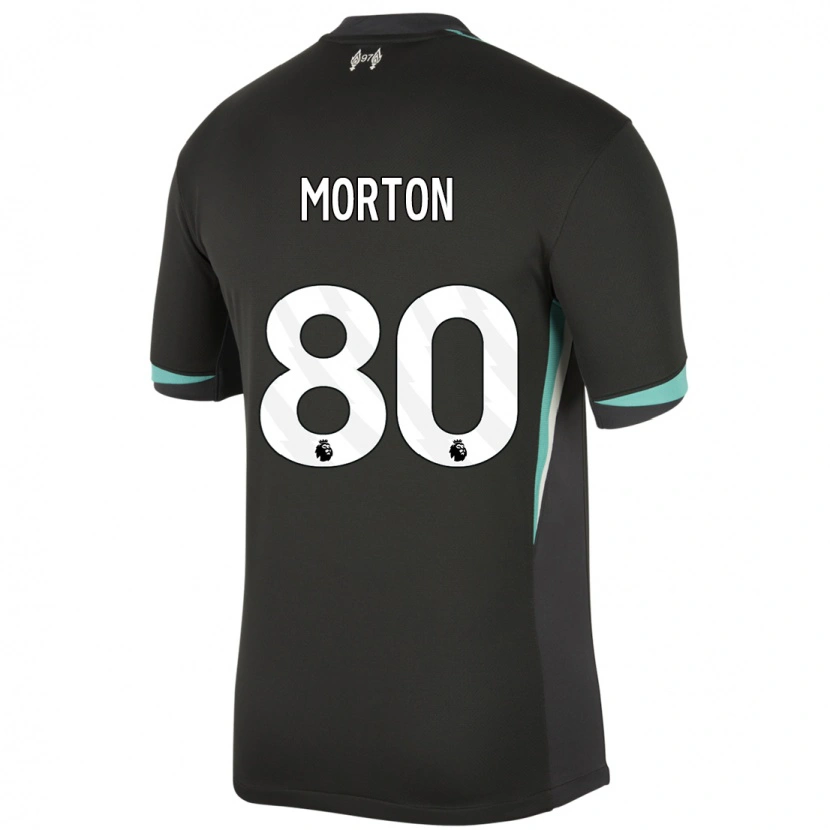 Danxen Kinder Tyler Morton #80 Schwarz Anthrazitweiß Auswärtstrikot Trikot 2024/25 T-Shirt Schweiz