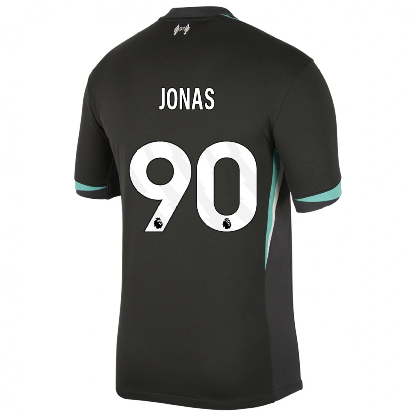 Danxen Kinder Lee Jonas #90 Schwarz Anthrazitweiß Auswärtstrikot Trikot 2024/25 T-Shirt Schweiz