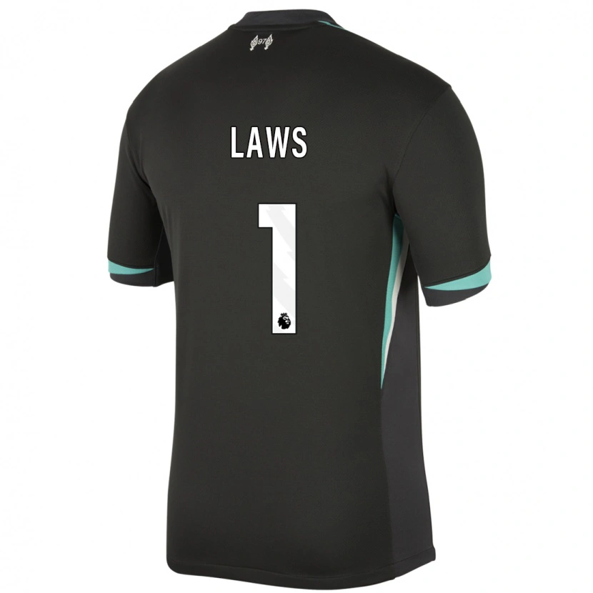 Danxen Kinder Rachael Laws #1 Schwarz Anthrazitweiß Auswärtstrikot Trikot 2024/25 T-Shirt Schweiz