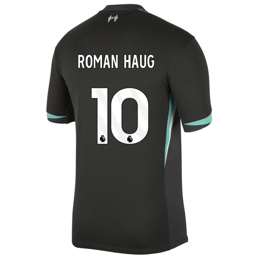 Danxen Kinder Sophie Román Haug #10 Schwarz Anthrazitweiß Auswärtstrikot Trikot 2024/25 T-Shirt Schweiz