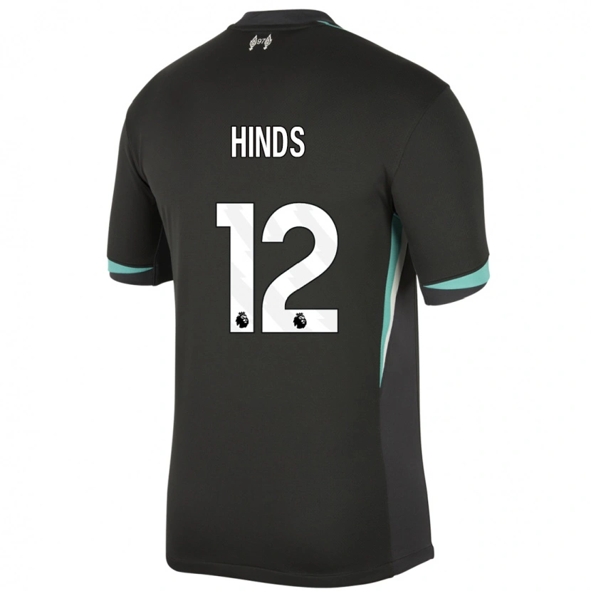 Danxen Kinder Taylor Hinds #12 Schwarz Anthrazitweiß Auswärtstrikot Trikot 2024/25 T-Shirt Schweiz