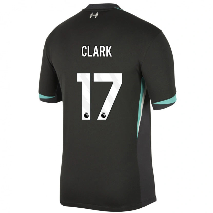 Danxen Kinder Jenna Clark #17 Schwarz Anthrazitweiß Auswärtstrikot Trikot 2024/25 T-Shirt Schweiz