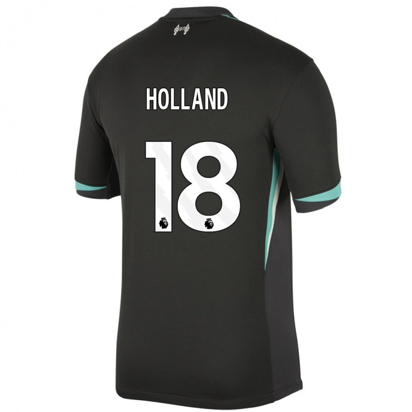 Danxen Kinder Ceri Holland #18 Schwarz Anthrazitweiß Auswärtstrikot Trikot 2024/25 T-Shirt Schweiz