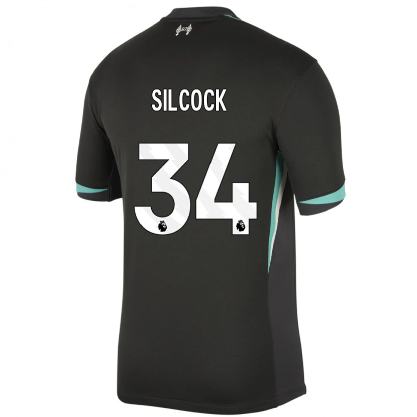 Danxen Kinder Hannah Silcock #34 Schwarz Anthrazitweiß Auswärtstrikot Trikot 2024/25 T-Shirt Schweiz