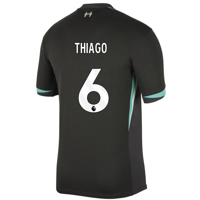 Danxen Kinder Thiago #6 Schwarz Anthrazitweiß Auswärtstrikot Trikot 2024/25 T-Shirt Schweiz