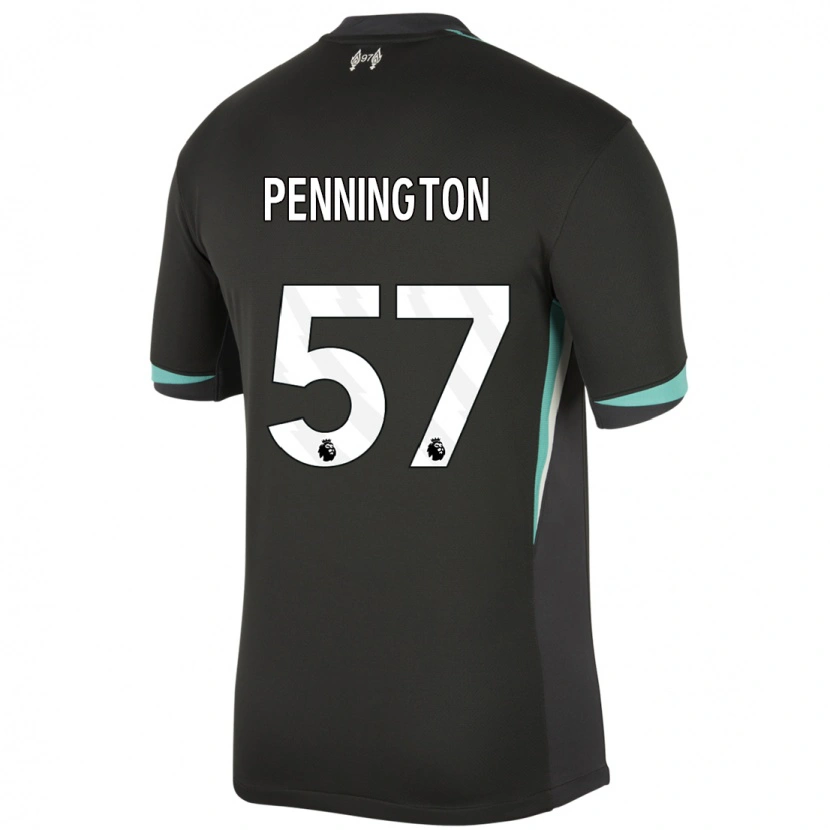 Danxen Kinder Cody Pennington #57 Schwarz Anthrazitweiß Auswärtstrikot Trikot 2024/25 T-Shirt Schweiz