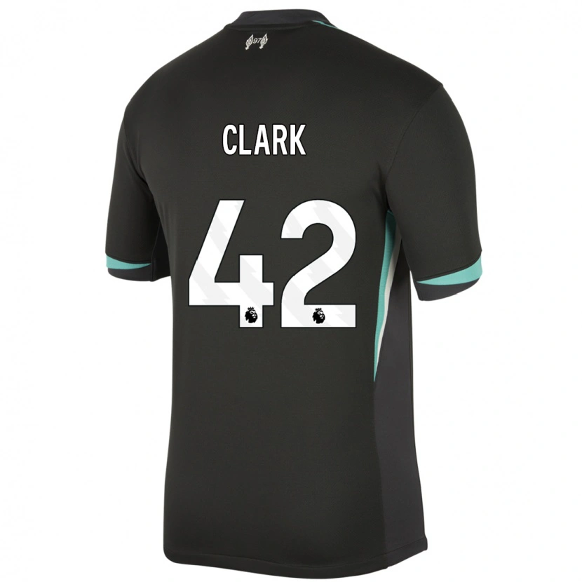 Danxen Kinder Bobby Clark #42 Schwarz Anthrazitweiß Auswärtstrikot Trikot 2024/25 T-Shirt Schweiz