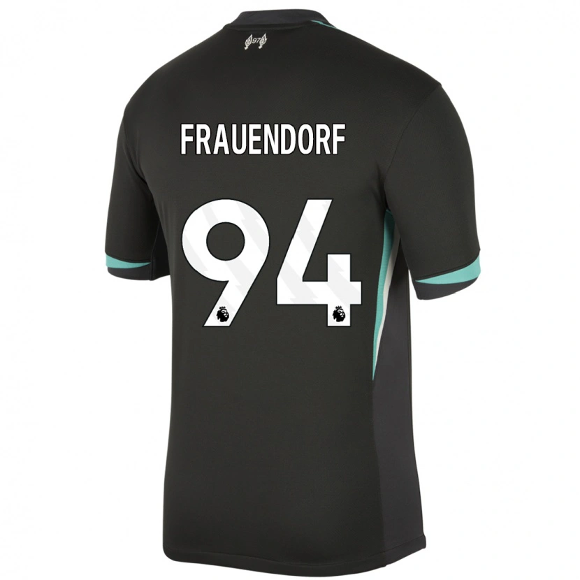 Danxen Kinder Melkamu Frauendorf #94 Schwarz Anthrazitweiß Auswärtstrikot Trikot 2024/25 T-Shirt Schweiz