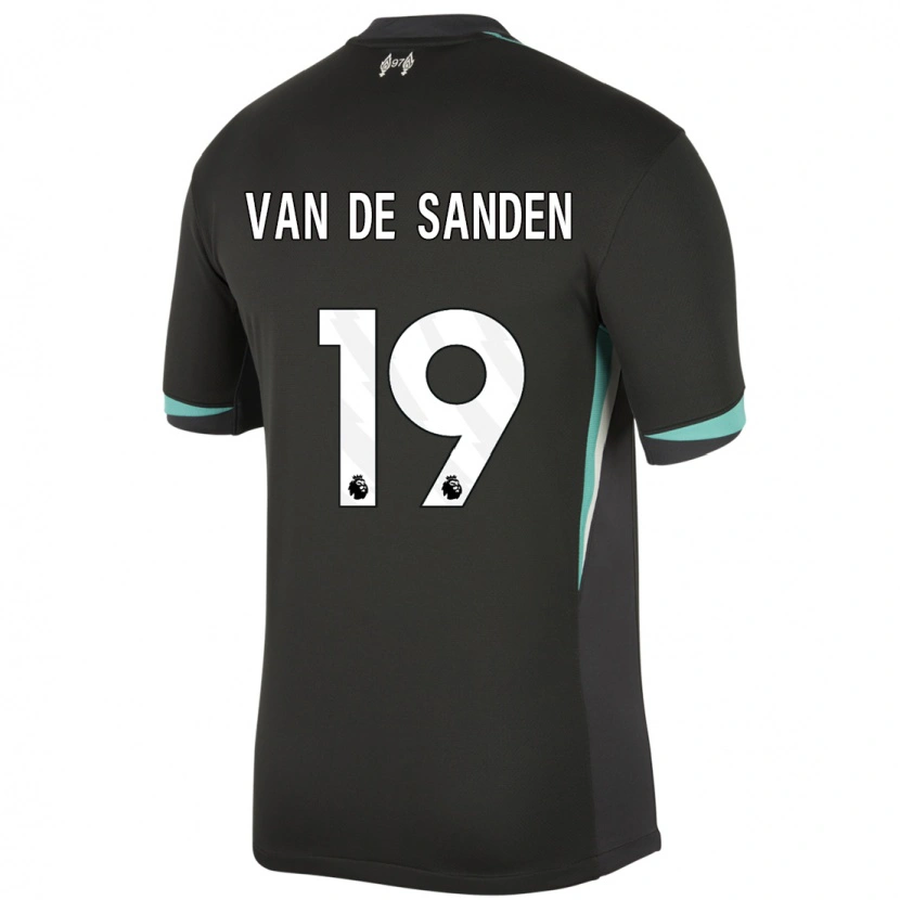 Danxen Kinder Shanice Van De Sanden #19 Schwarz Anthrazitweiß Auswärtstrikot Trikot 2024/25 T-Shirt Schweiz