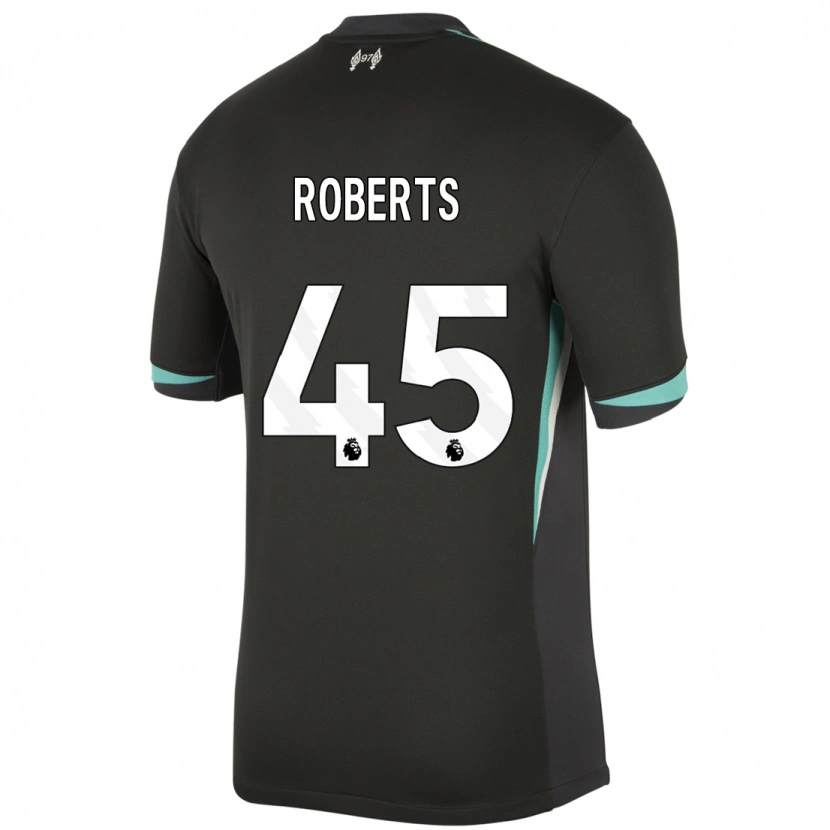 Danxen Kinder Iwan Roberts #45 Schwarz Anthrazitweiß Auswärtstrikot Trikot 2024/25 T-Shirt Schweiz