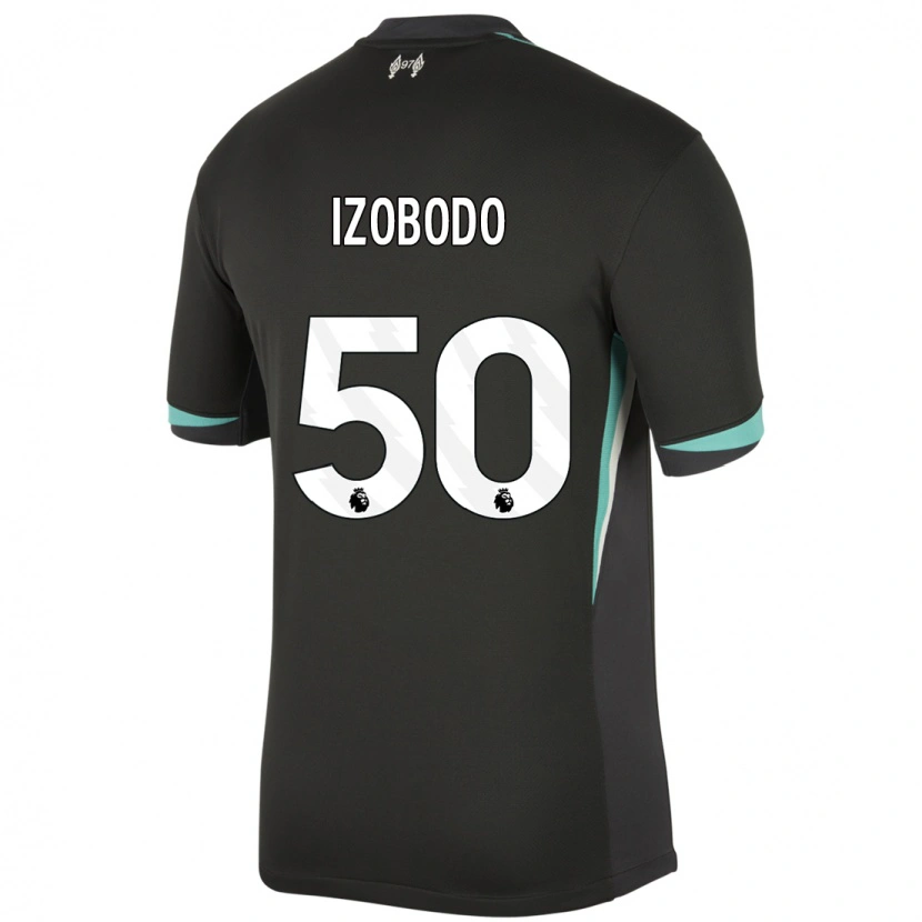 Danxen Kinder Elijah Izobodo John #50 Schwarz Anthrazitweiß Auswärtstrikot Trikot 2024/25 T-Shirt Schweiz