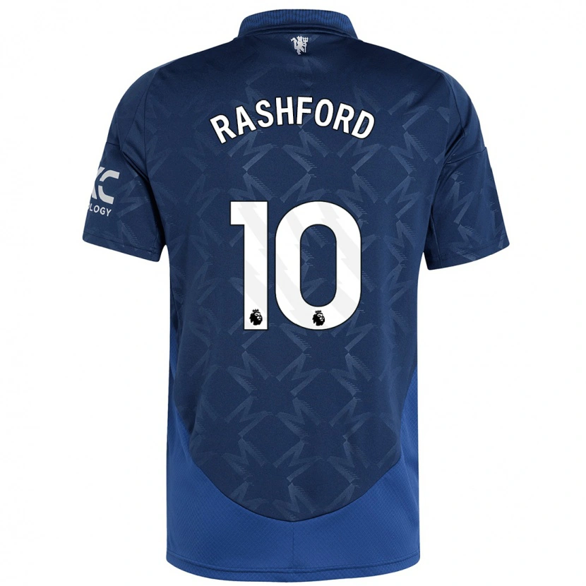 Danxen Kinder Marcus Rashford #10 Indigo Auswärtstrikot Trikot 2024/25 T-Shirt Schweiz